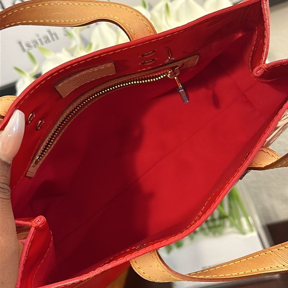 ❌SOLD❌ VINTAGE Louis Vuitton 2006 Monogram Vernis Lead PM Hand Bag Red Rouge ❤️✨ - Picture 3 of 16